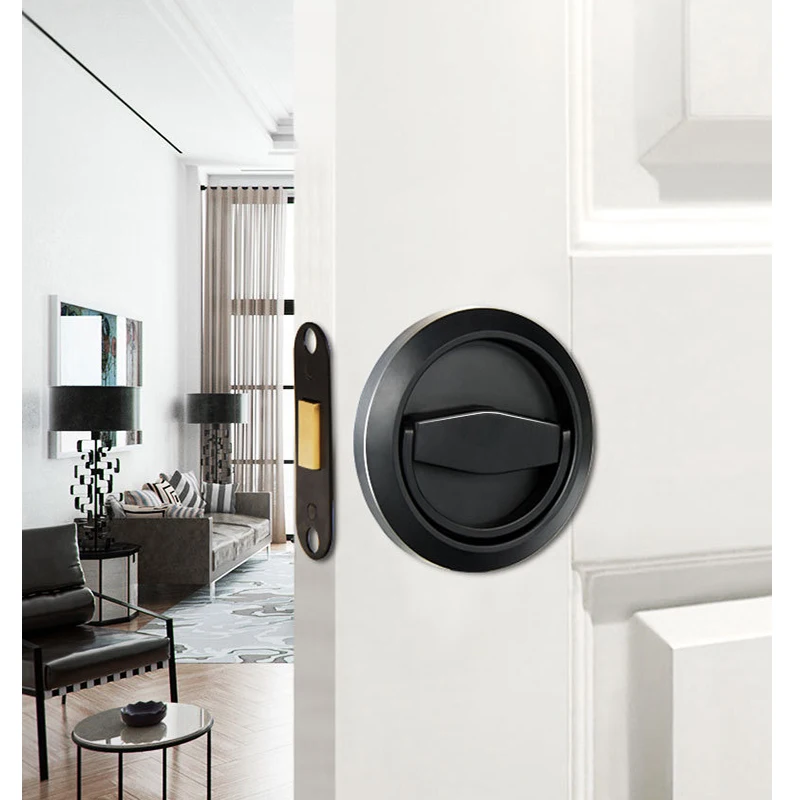 Утопленный невидимый замок с ручкой чашки из нержавеющей стали - Фотография_3