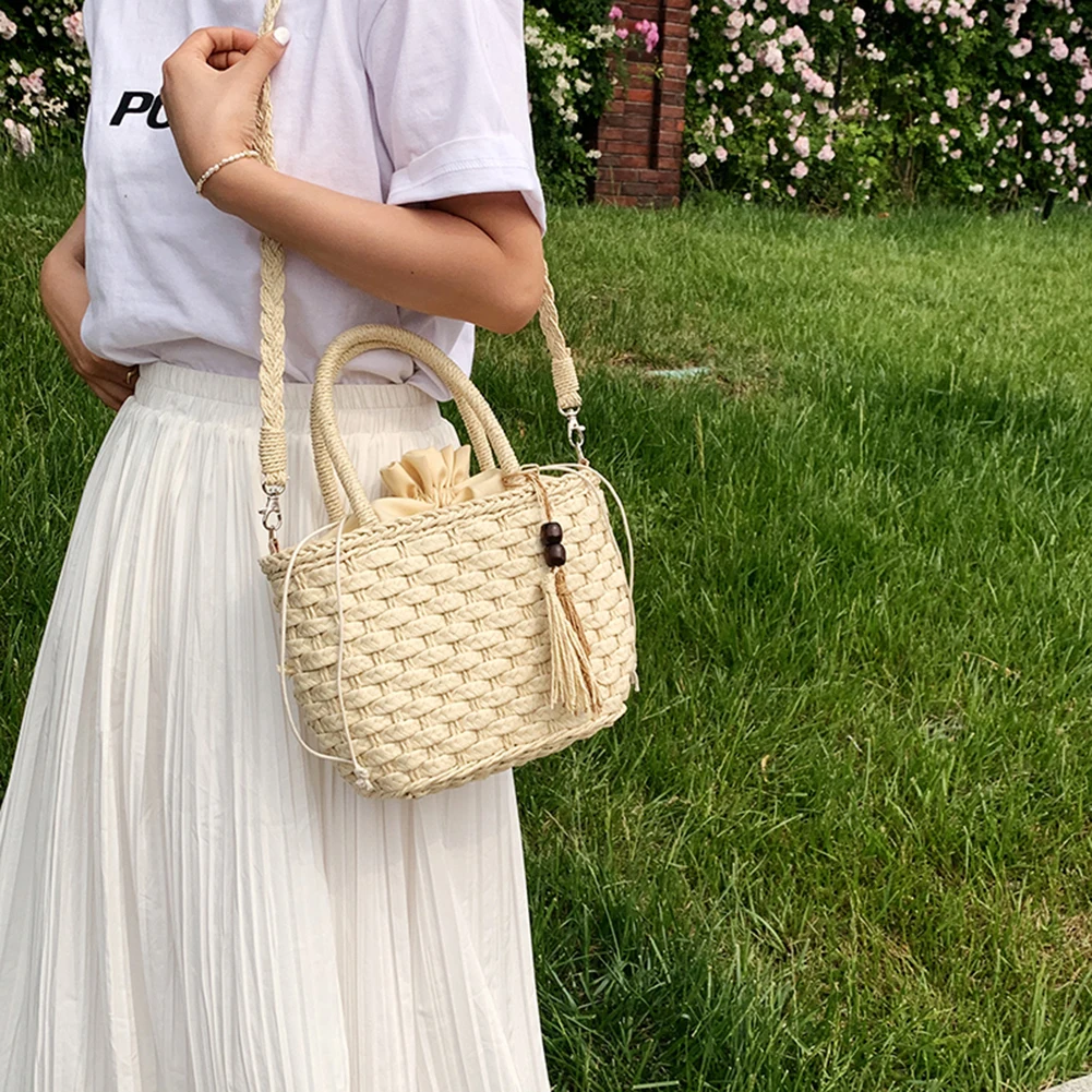 Новая летняя модная тканая сумка через плечо - Фотография_3