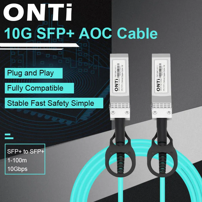 Кабель onti 10g sfp + aoc-10gbase активный оптический кабель sfp
