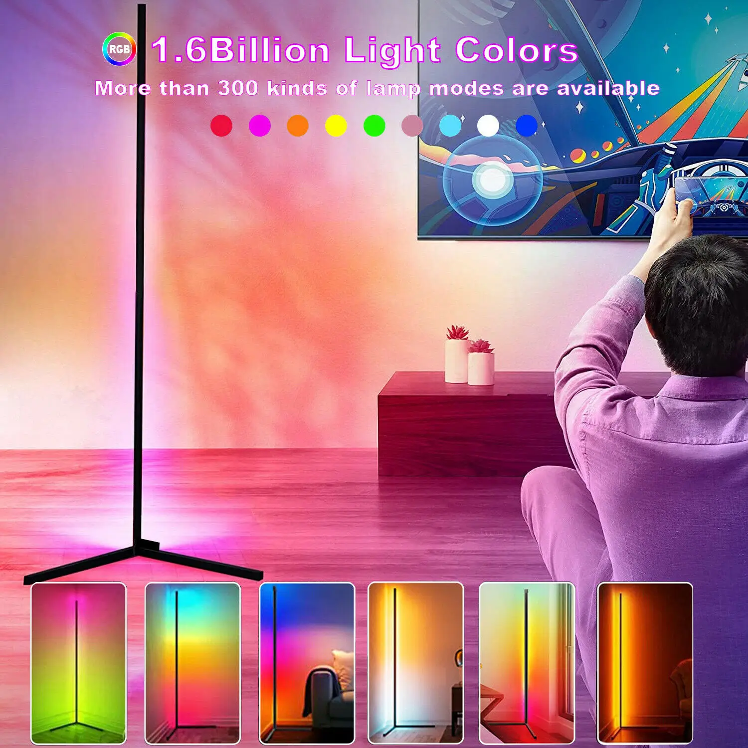 Современная светодиодная угловая лампа rgb - Фотография_2
