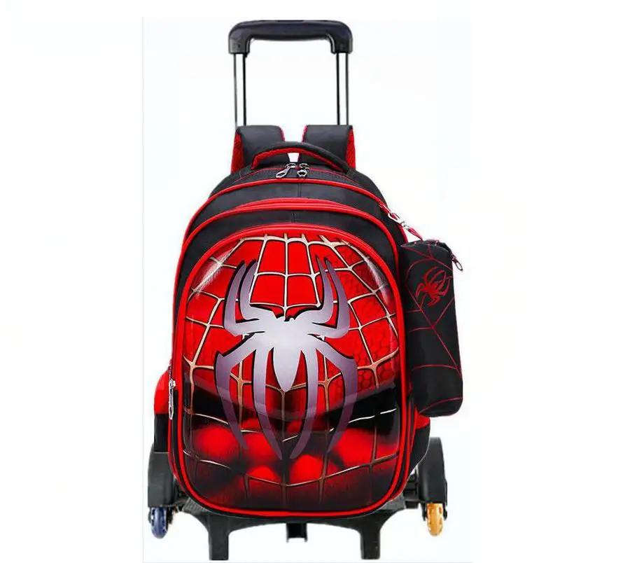 Школьная сумка из пу кожи на колесиках для мальчиков и девочек