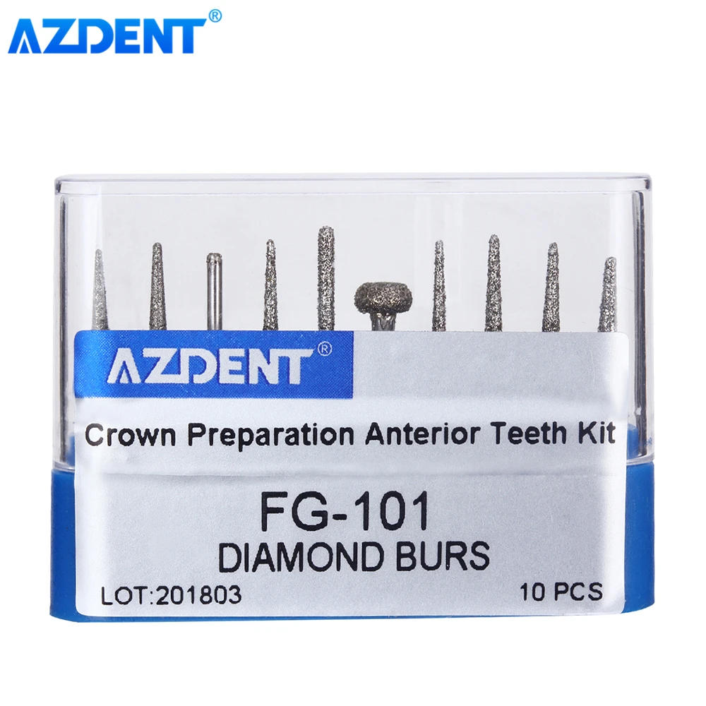 Azdent dental diamond bur fg сверла для высокоскоростных наконечников - Фотография_3