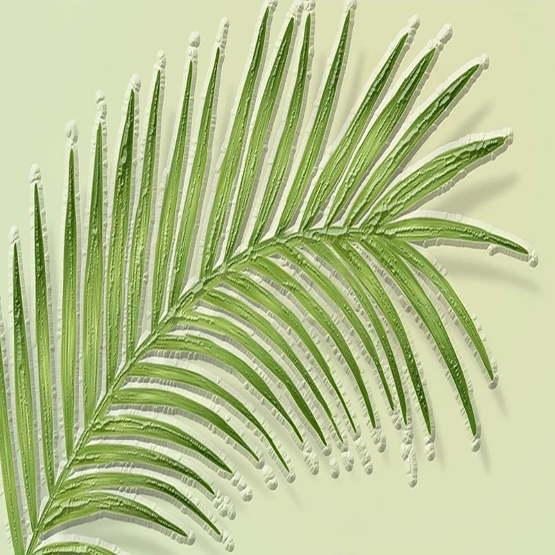 3d обои свежие ручная роспись тропические - Фотография_5