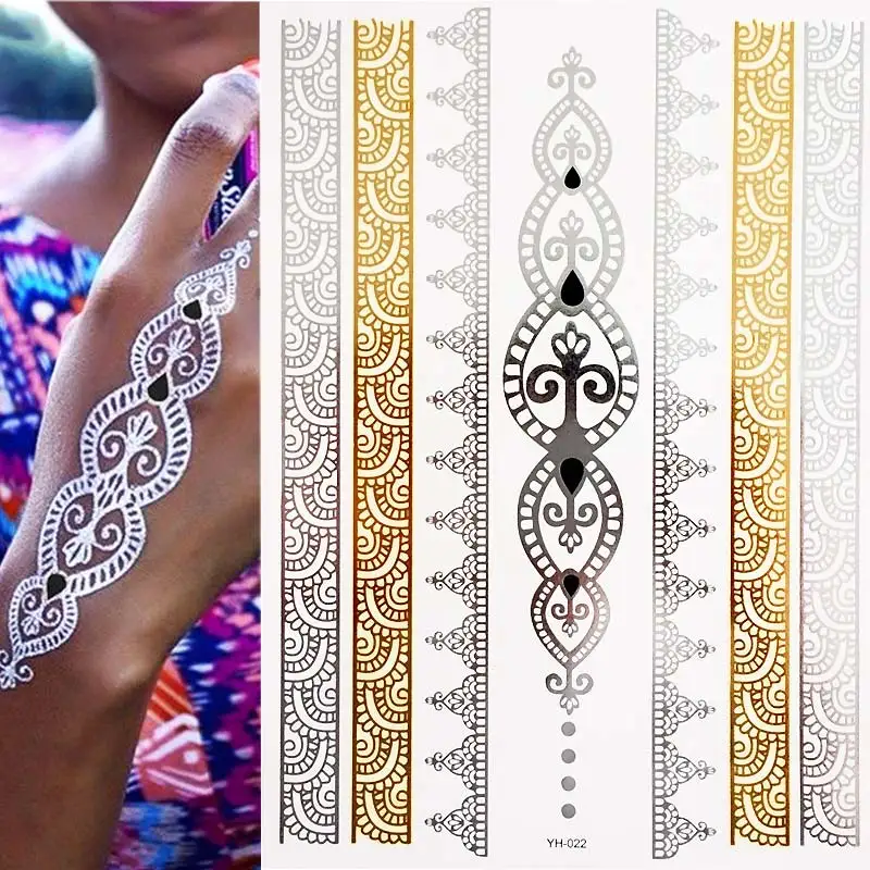 1 лист flash boho металлик золотые - Фотография_5