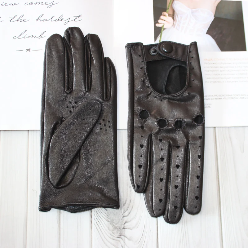 Новые женские кожаные перчатки из овчины - Фотография_3