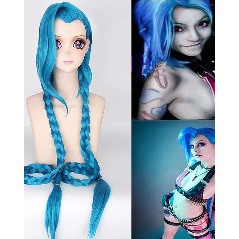 Hairjoy косплей lol jinx 100 см - Фотография_2