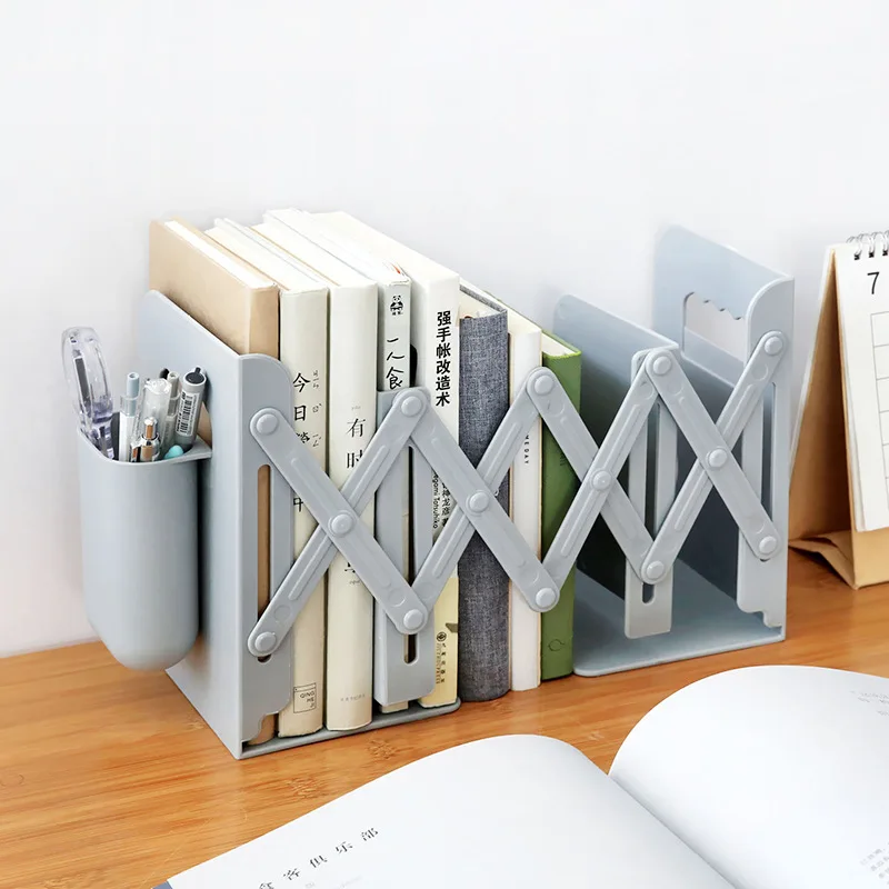 Выдвижная книжная подставка с держателем для ручек - Фотография_2