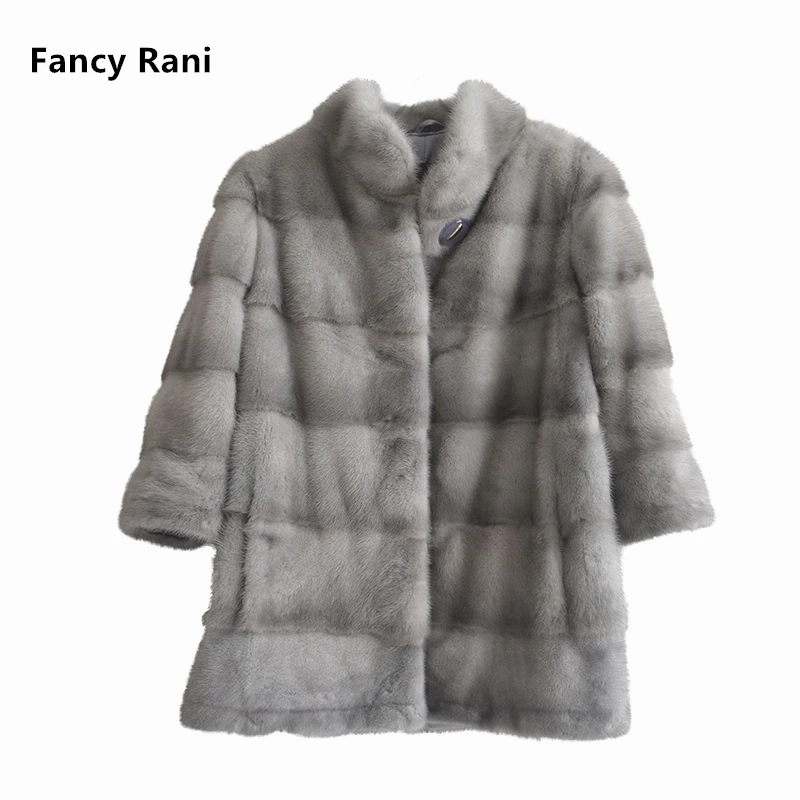 Fancy rani, пальто из натурального норкового меха - Фотография_5