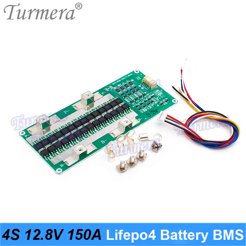 Turmera 4s 12,8 в 150 а lifepo4 bms 92 ма балансирующий ток для 3 - Фотография_3