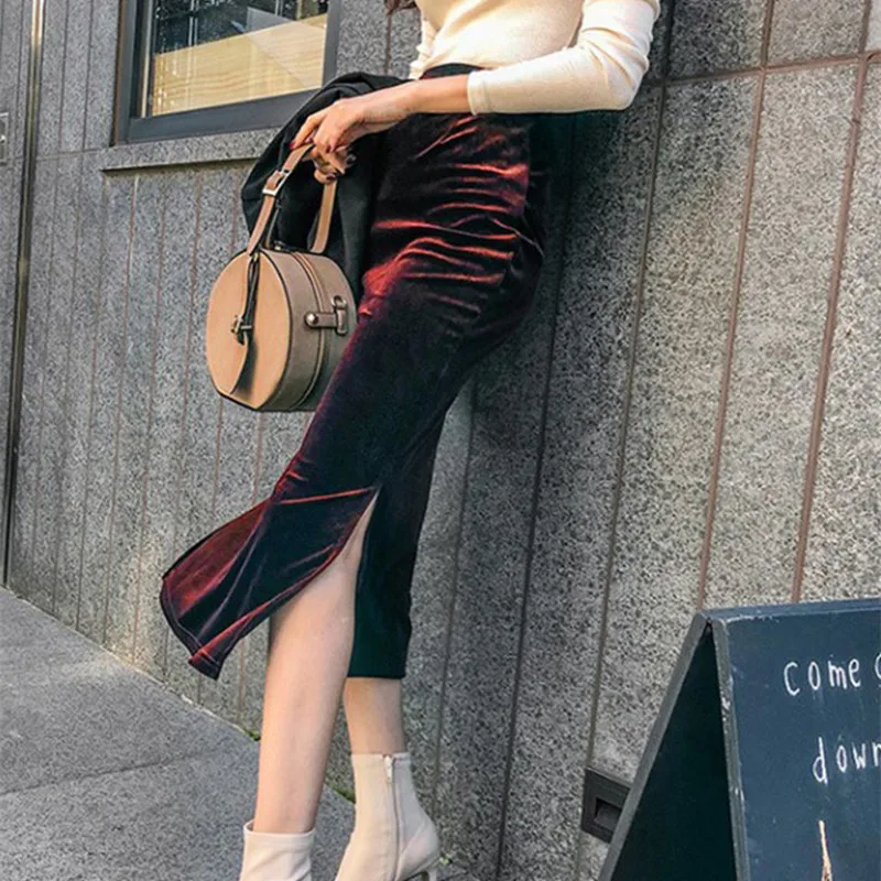 Настраиваемая длинная юбка-карандаш для женщин - Фотография_4