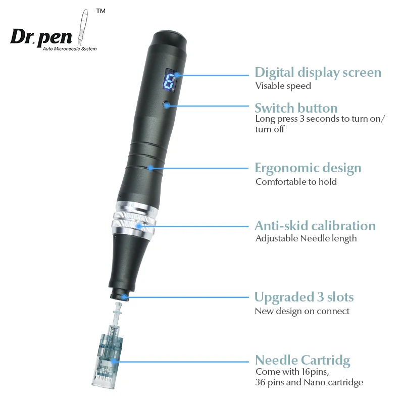Аутентичная микроигла dr pen ultima m8 с 12 шт. игл - Фотография_3