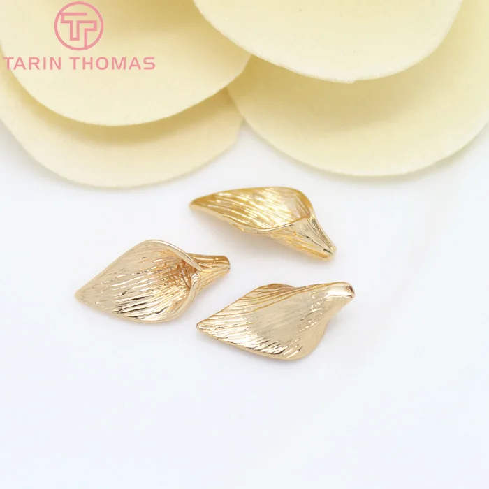 8x14 мм 10x19 мм 24 к позолоченные латунные бусины с цветком лилии - Фотография_4