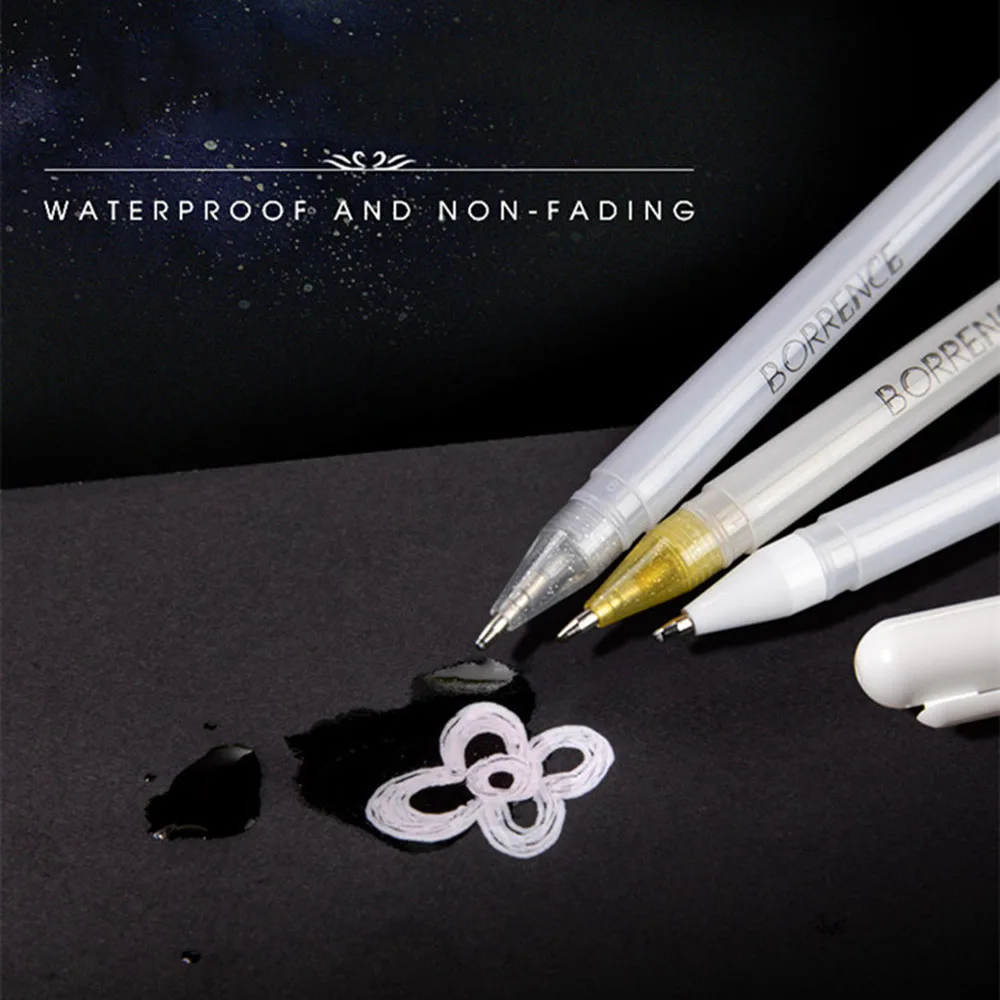 Белый цвет гелевая ручка 0 - Фотография_6