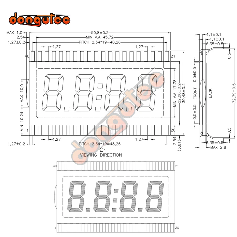 Edc190 40pin tn позитивный 4-значный - Фотография_2