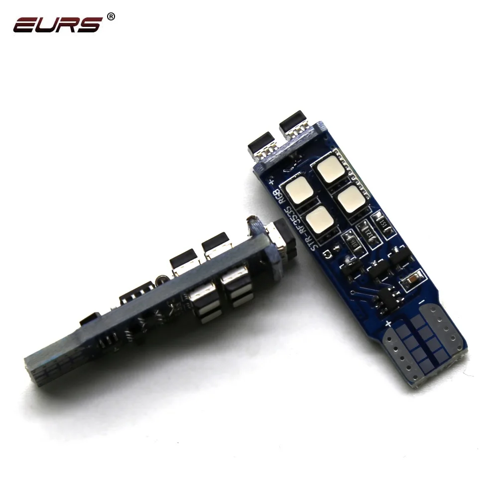 Eurs rgb t10 w5w 10 smd красочный - Фотография_2