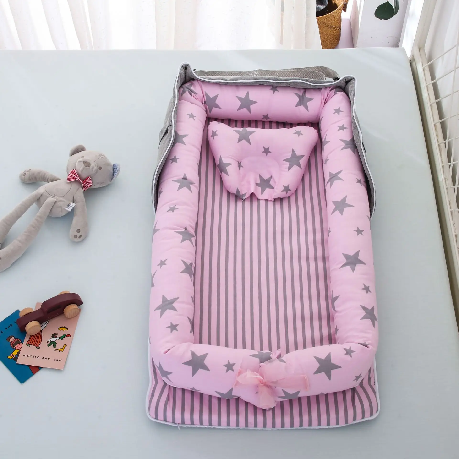Детская переносная кроватка lazychild для мальчиков и девочек - Фотография_4