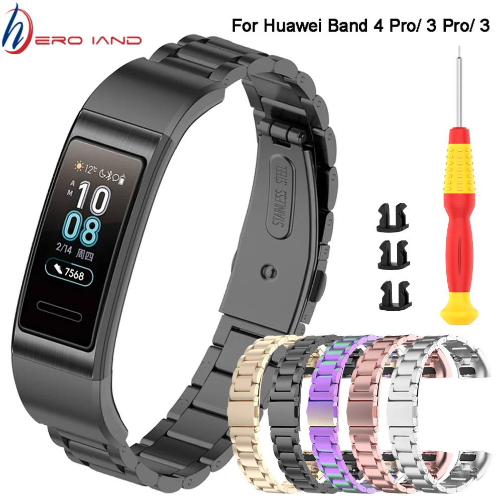 Металлический ремешок для huawei band 4 pro