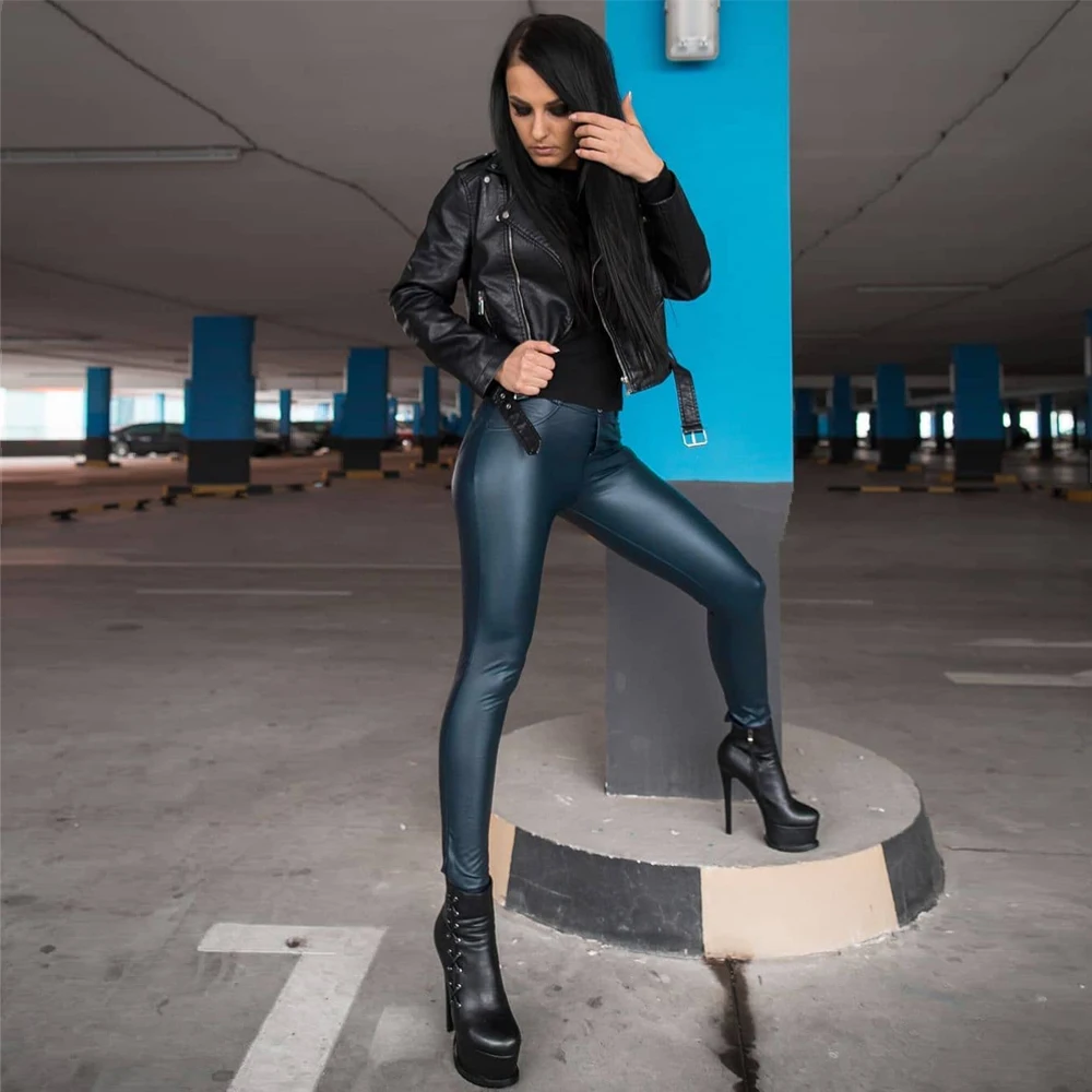Shascullfites, высокие штаны из искусственной кожи - Фотография_4