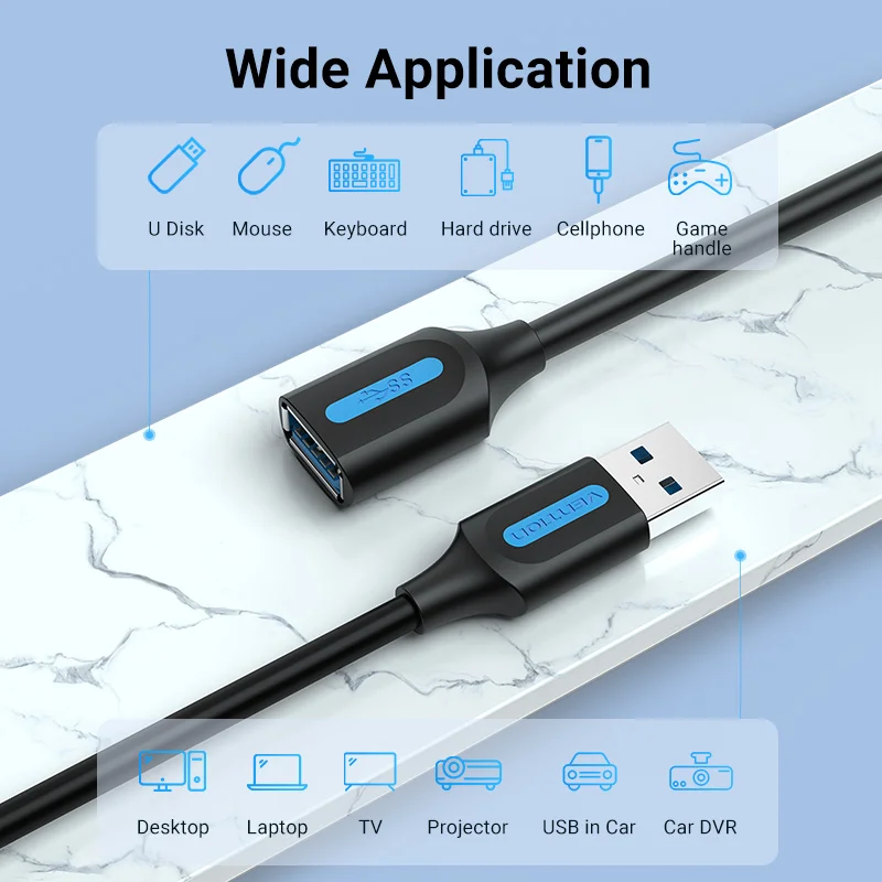 Vention usb 3,0 удлинитель usb 3 - Фотография_3