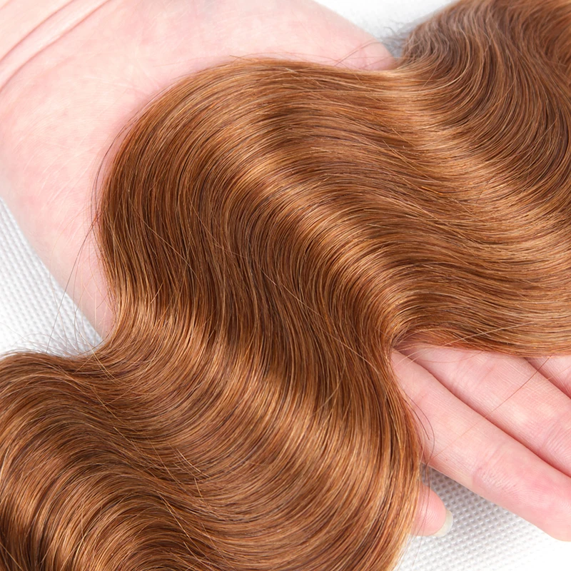 Пучки волос hairugo brown 30 #   плетение волос remy body wave - Фотография_2