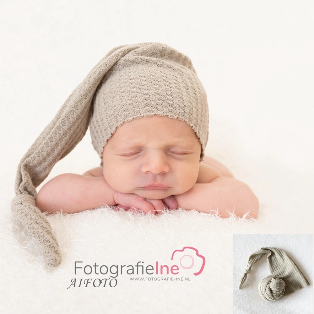 Мягкие вязаные вафельные шапки bebe + набор оберток - Фотография_3