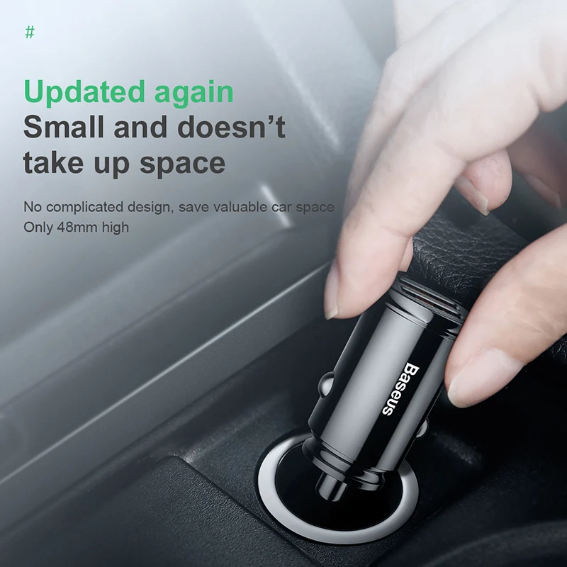 Автомобильное зарядное устройство baseus с двумя usb-портами - Фотография_4