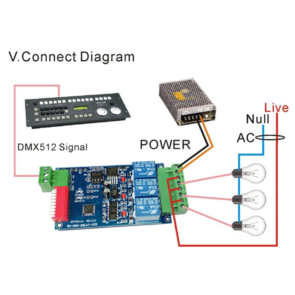 Оптовая продажа 3ch dmx 512 реле выход - Фотография_2