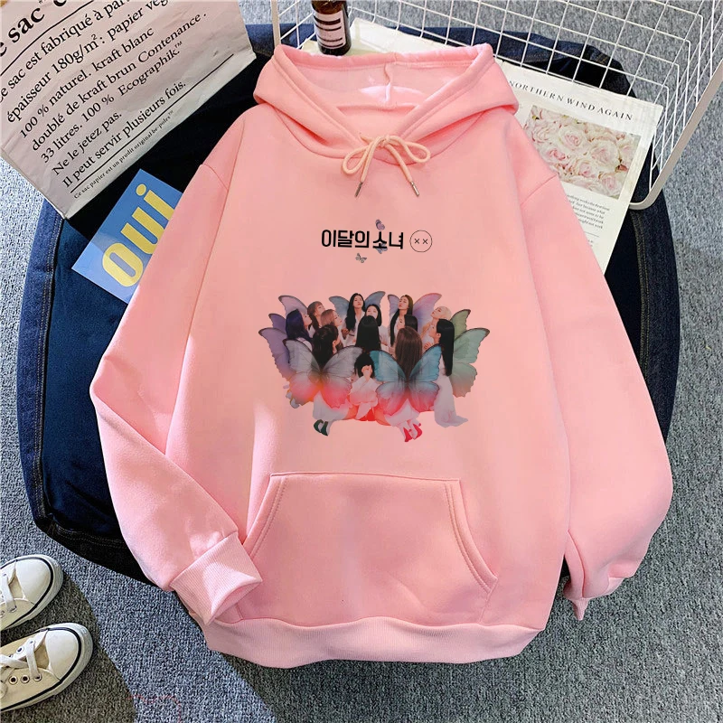 Женская толстовка с капюшоном kpop loona butterfly x - Фотография_2