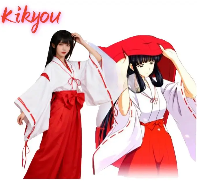 Аниме inuyasha kikyou косплей костюм