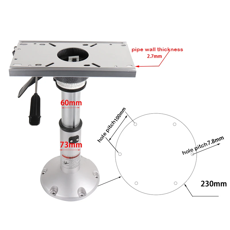 Газлифтный подиум для лодочного сиденья с направляющей - Фотография_5