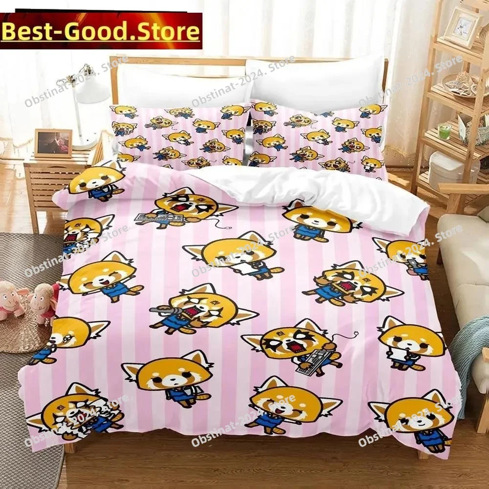 Комплект постельного белья с 3d принтом мультфильмов aggretsuko - Фотография_5