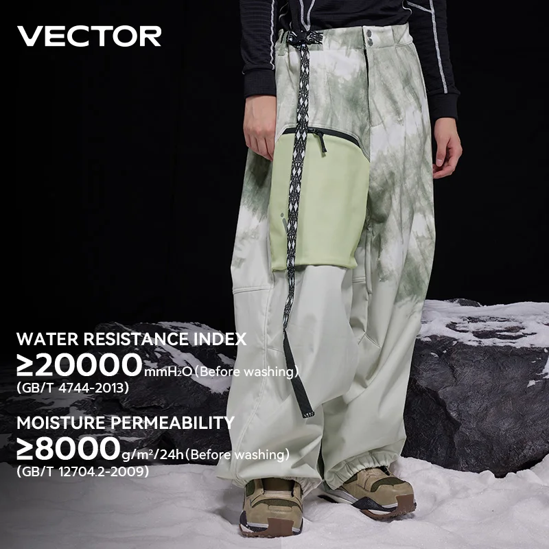 Vector мужские и женские зимние лыжные штаны с завязками на щиколотке - Фотография_5