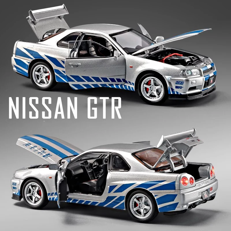 1:24 nissan gtr r34 skylin fast & furious