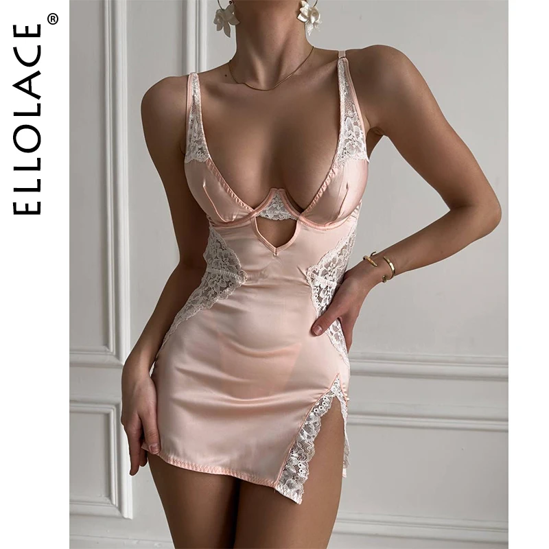 Ellolace сексуальное атласное платье