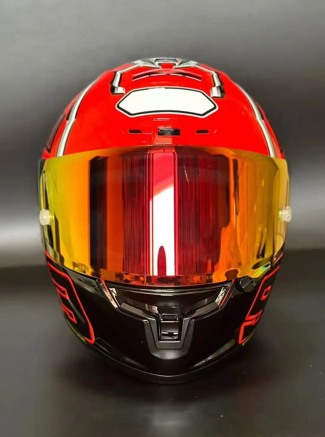 Полнолицевой мотоциклетный шлем x-14 x14 red - Фотография_5