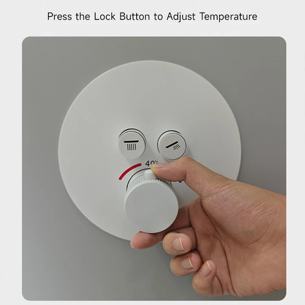 Белая термостатическая душевая система - Фотография_5