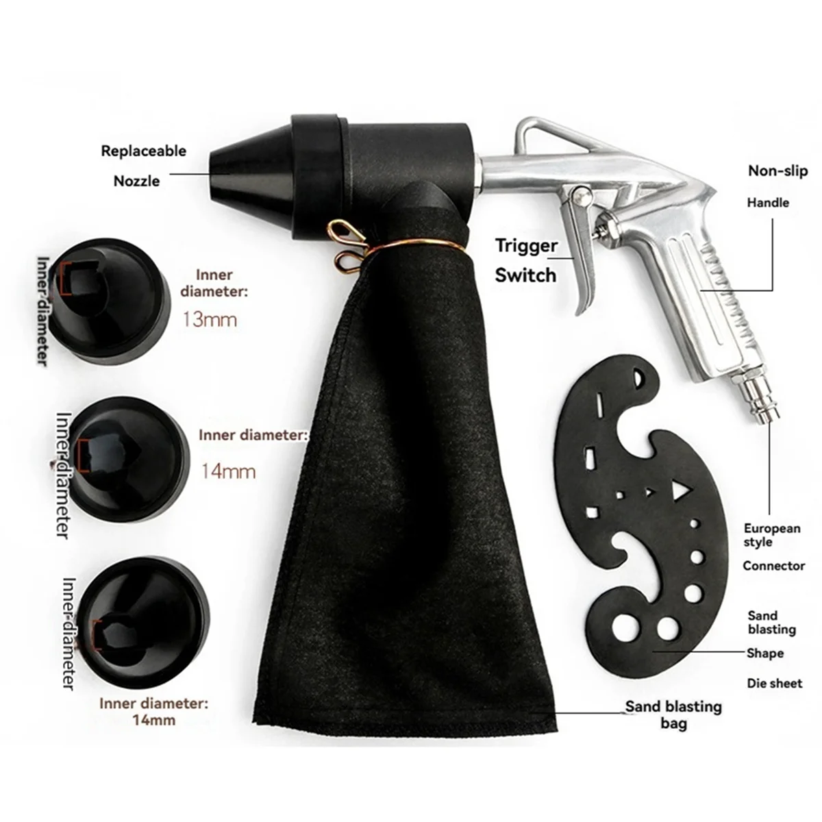 Wbelk набор пневматических пескоструйных - Фотография_6