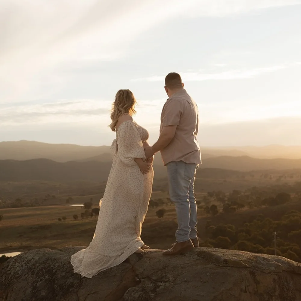 Шифоновый комплект из двух предметов с цветочным принтом для беременных - Фотография_5