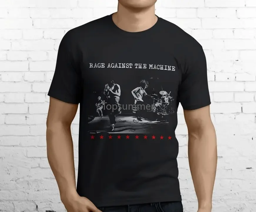 Новая мужская черная футболка rage against the machine с рок-группой