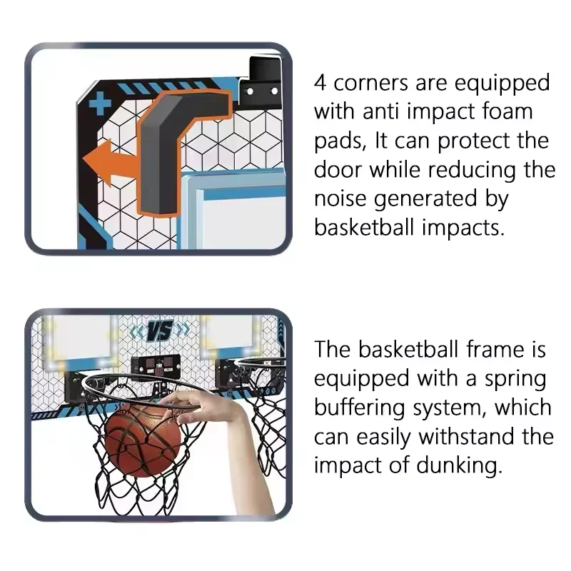 Двухъядерная складная баскетбольная доска из пэт с подсветкой - Фотография_5