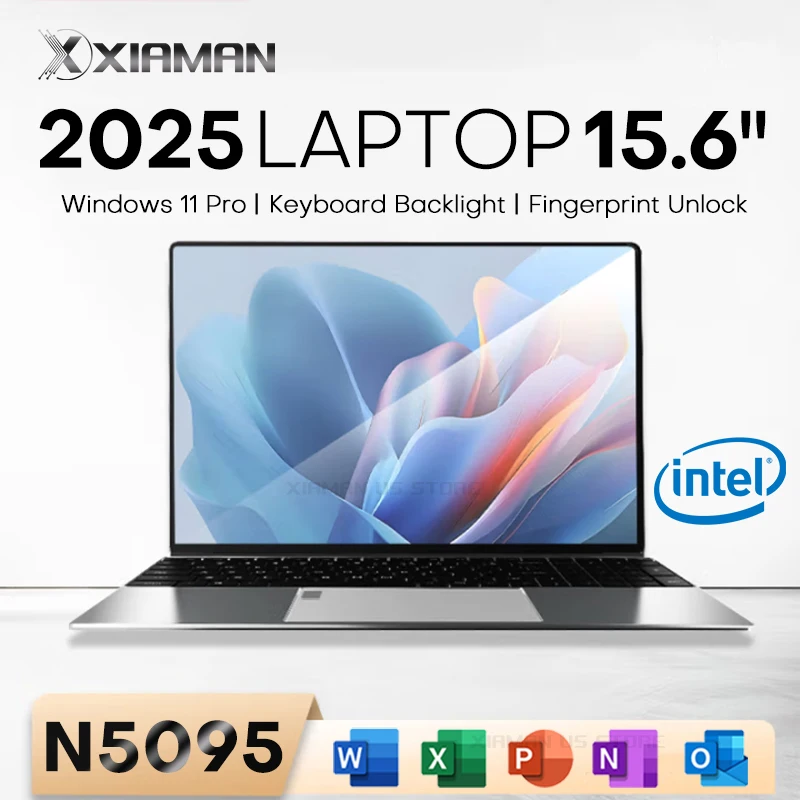 Xiaman 15,6-дюймовый ноутбук intel celeron n5095