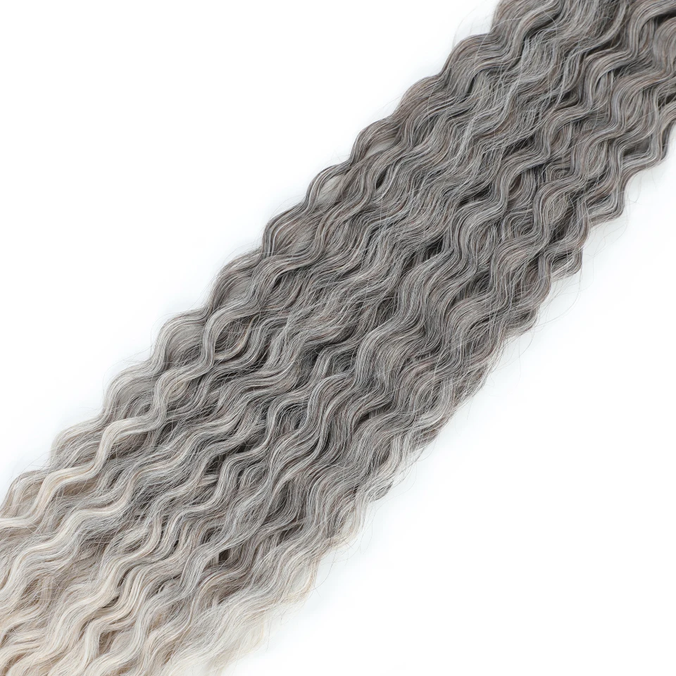 Ombre серые фиолетовые ариэль кудри - Фотография_6