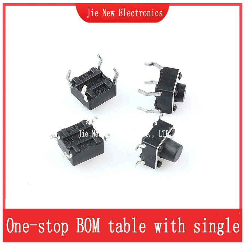 4pin 6*6 микро, тактовый кнопочный переключатель dip 6x6x4 - Фотография_3