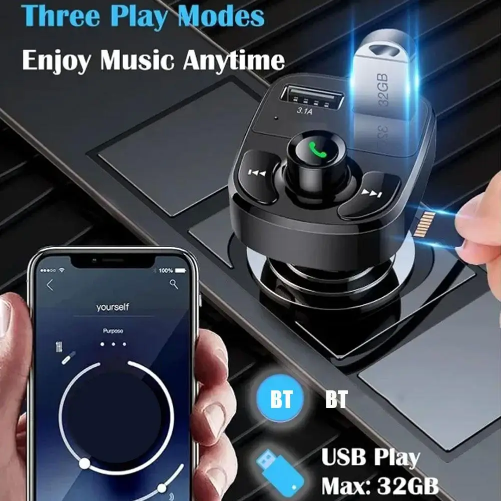 Беспроводной bluetooth fm-передатчик и mp3-плеер с громкой связью - Фотография_3