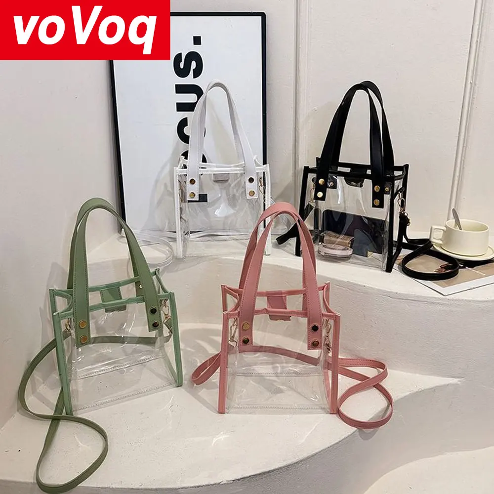 Прозрачная популярная летняя водонепроницаемая желейная сумка из пвх