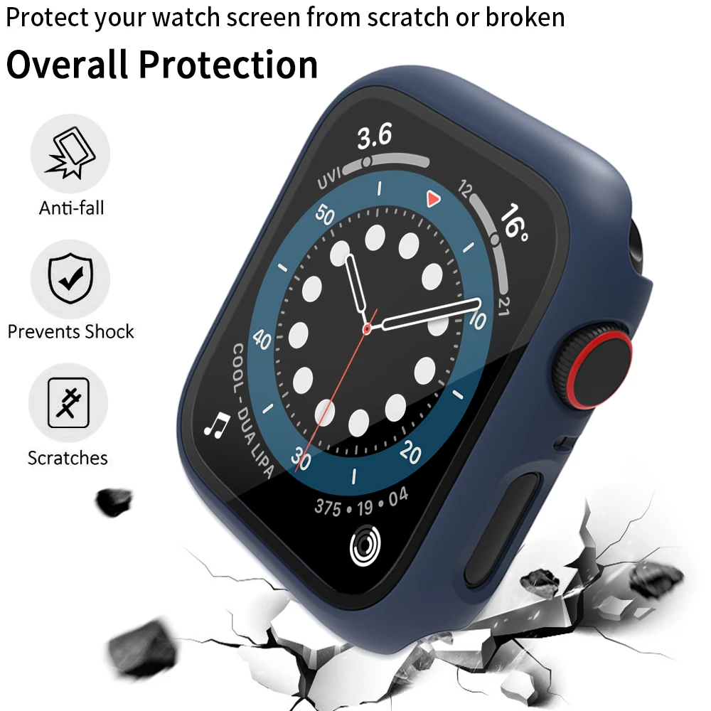 Стекло + корпус корпус защиты apple watch серия 9/8 / 7 мм 45 мм бампер - Фотография_5