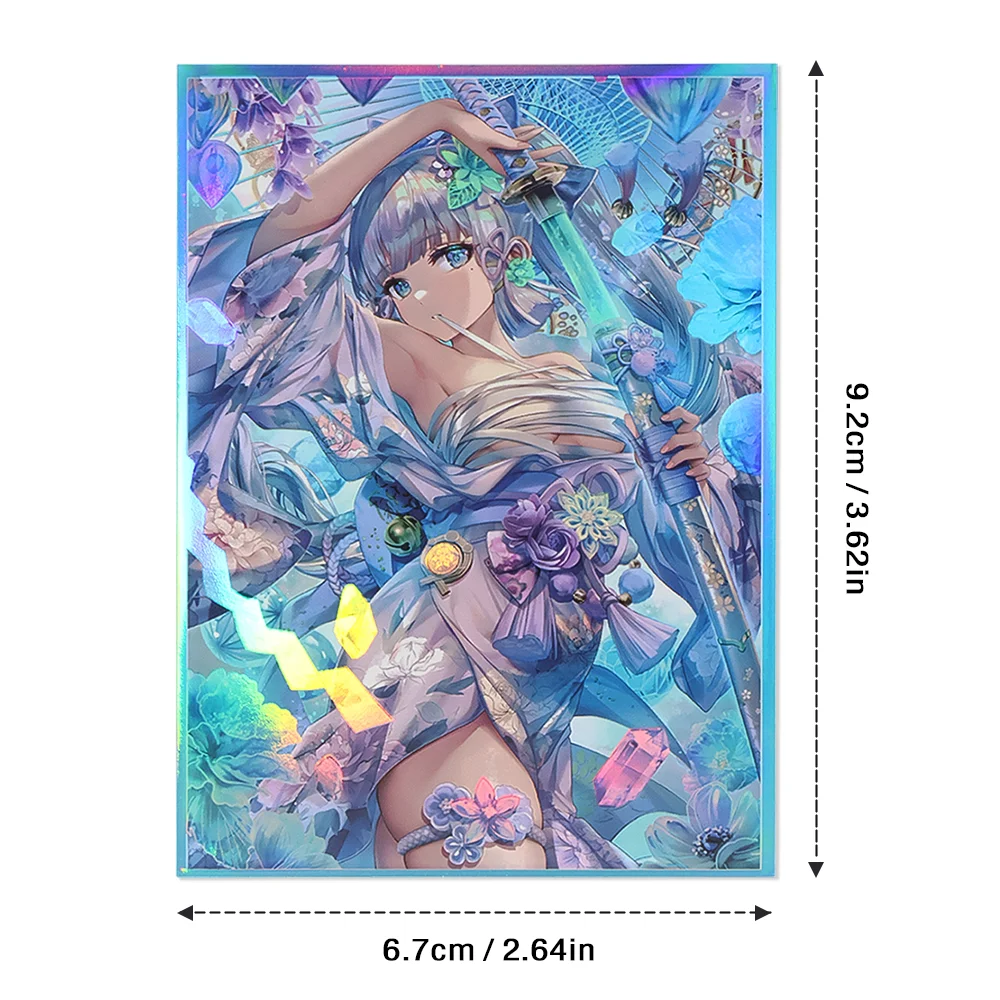 67 × 92 мм, голографические мигающие рукава для карт аниме - Фотография_3