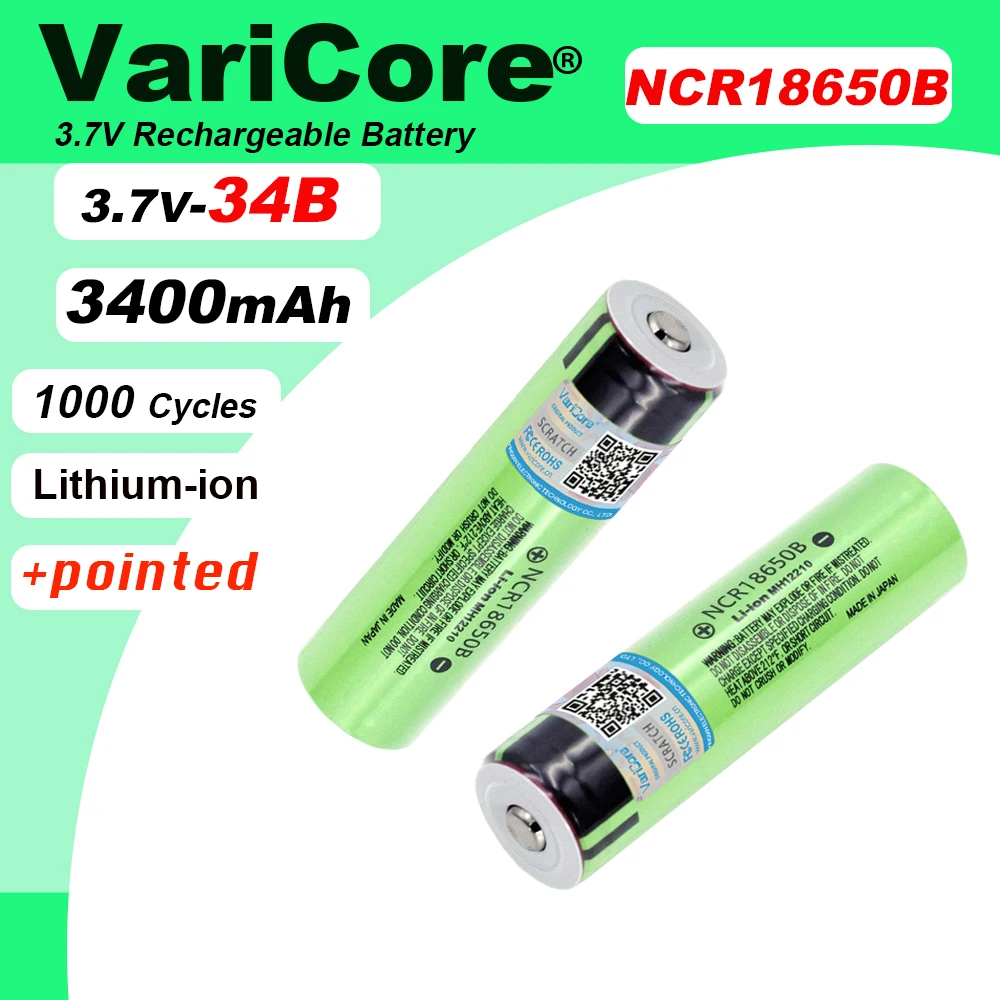 Горячая оригинальная литиевая аккумуляторная батарея varicore ncr18650b 3