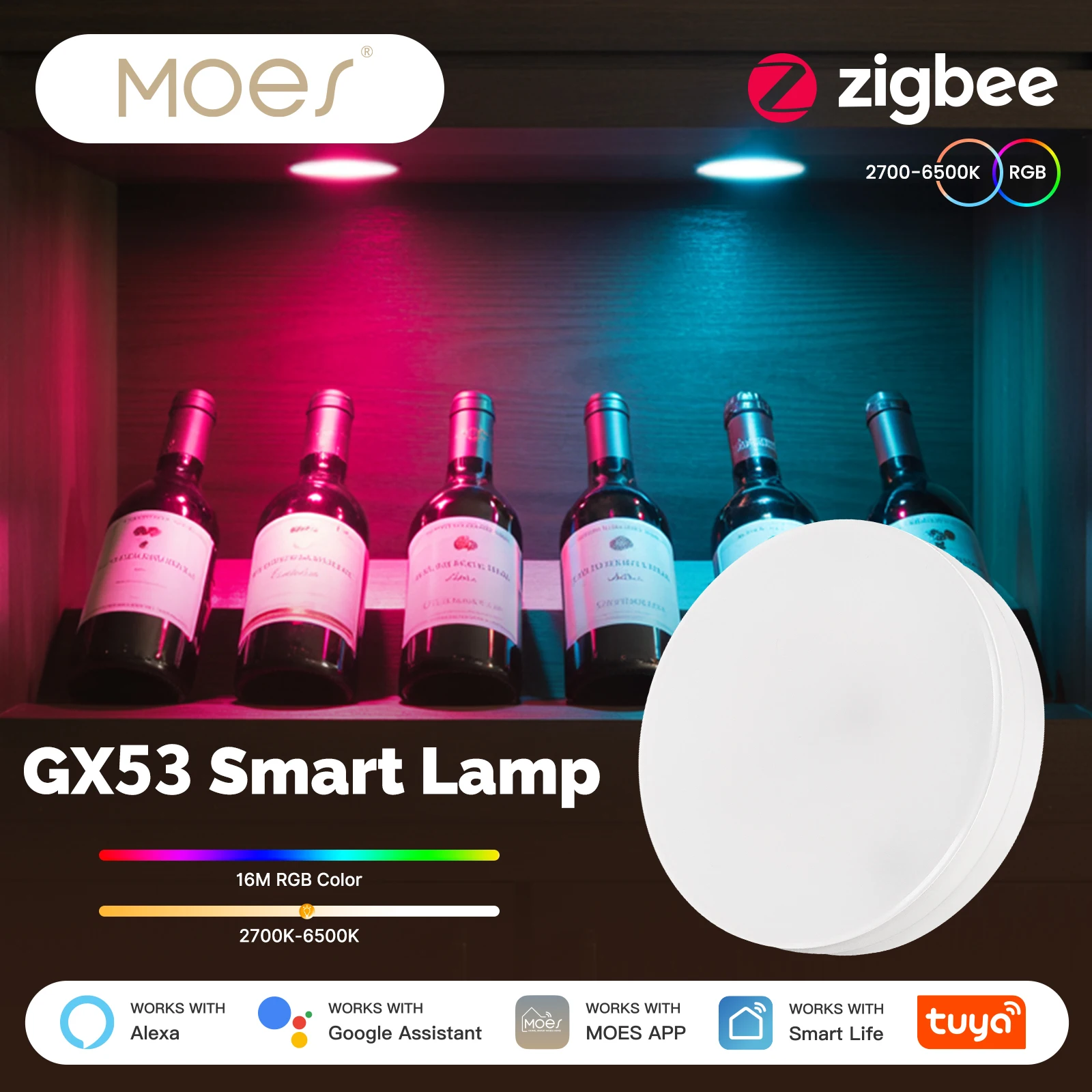 Moes tuya zigbee умная светодиодная
