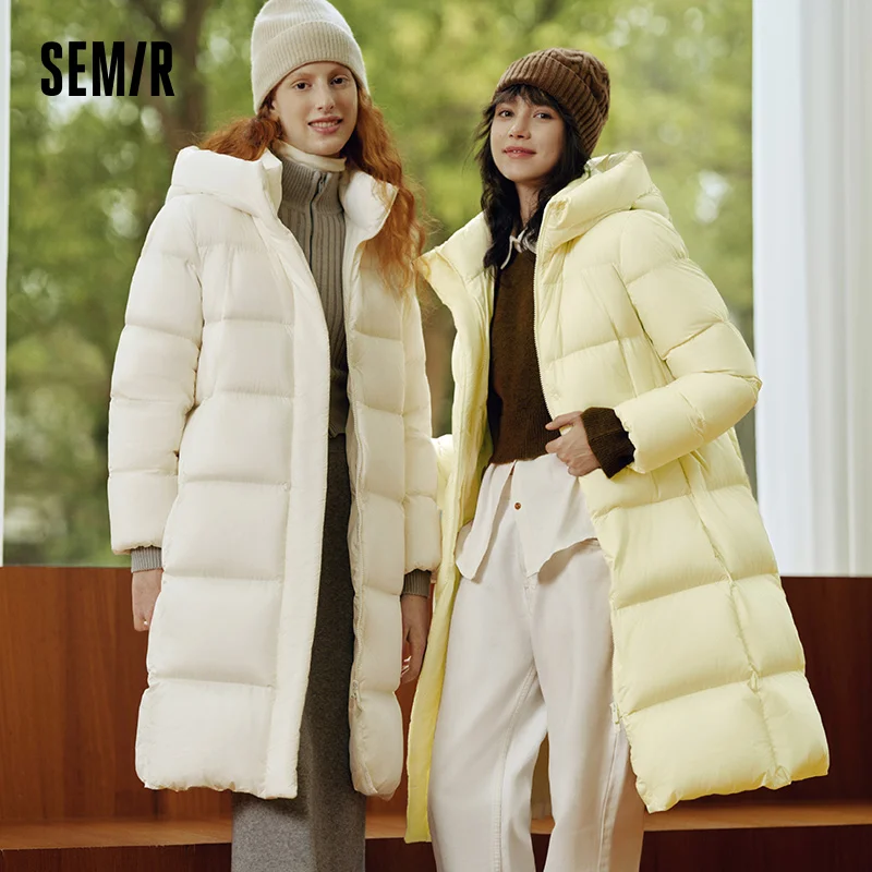 Пуховик semir, женский зимний длинный 90% утиный пух - Фотография_2